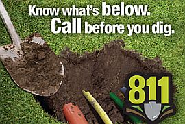 8-1-1 Call before you dig