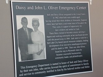 Daisy & John Oliver_plaque