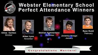 Webster Attendance Winners Oct. through Feb. 2018