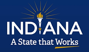 Indiana a state that works logo