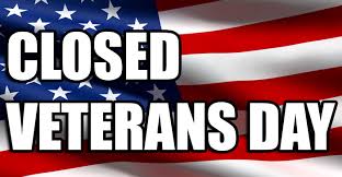 closed veterans day