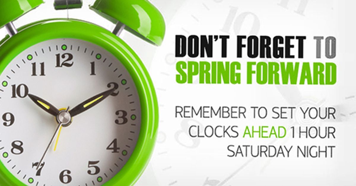 Clocks “Spring Forward” Sunday at 2 A.M. WTCA